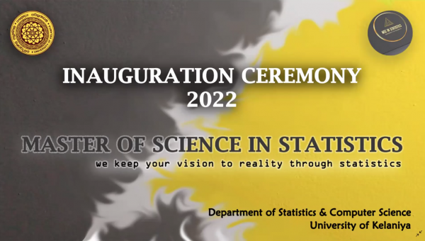 Inauguration Ceremony of M.Sc. in Statistics - Second Batch